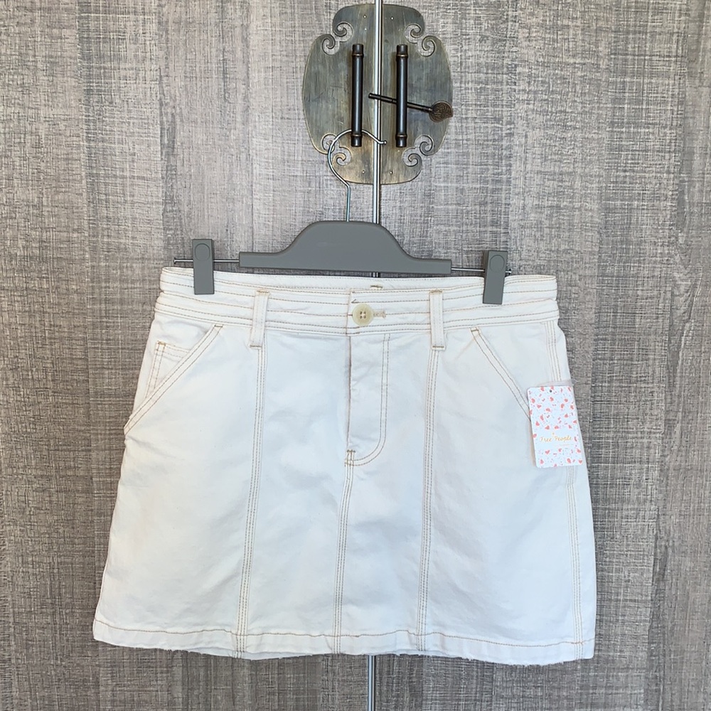 Free‎ People Topstitch Detail Miniskirt